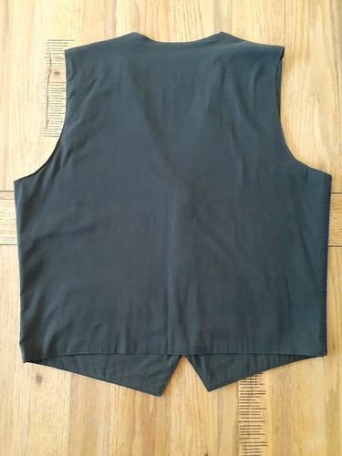 Handmade Nepal 100% Wool Waistcoat/Vest Navy/Blk Aztec Pocket/Toggles~Size L~VGC - Picture 2 of 12