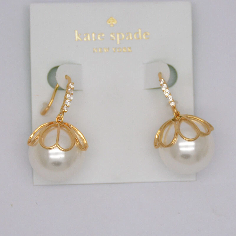 Kate spade pearl drop cheap earrings