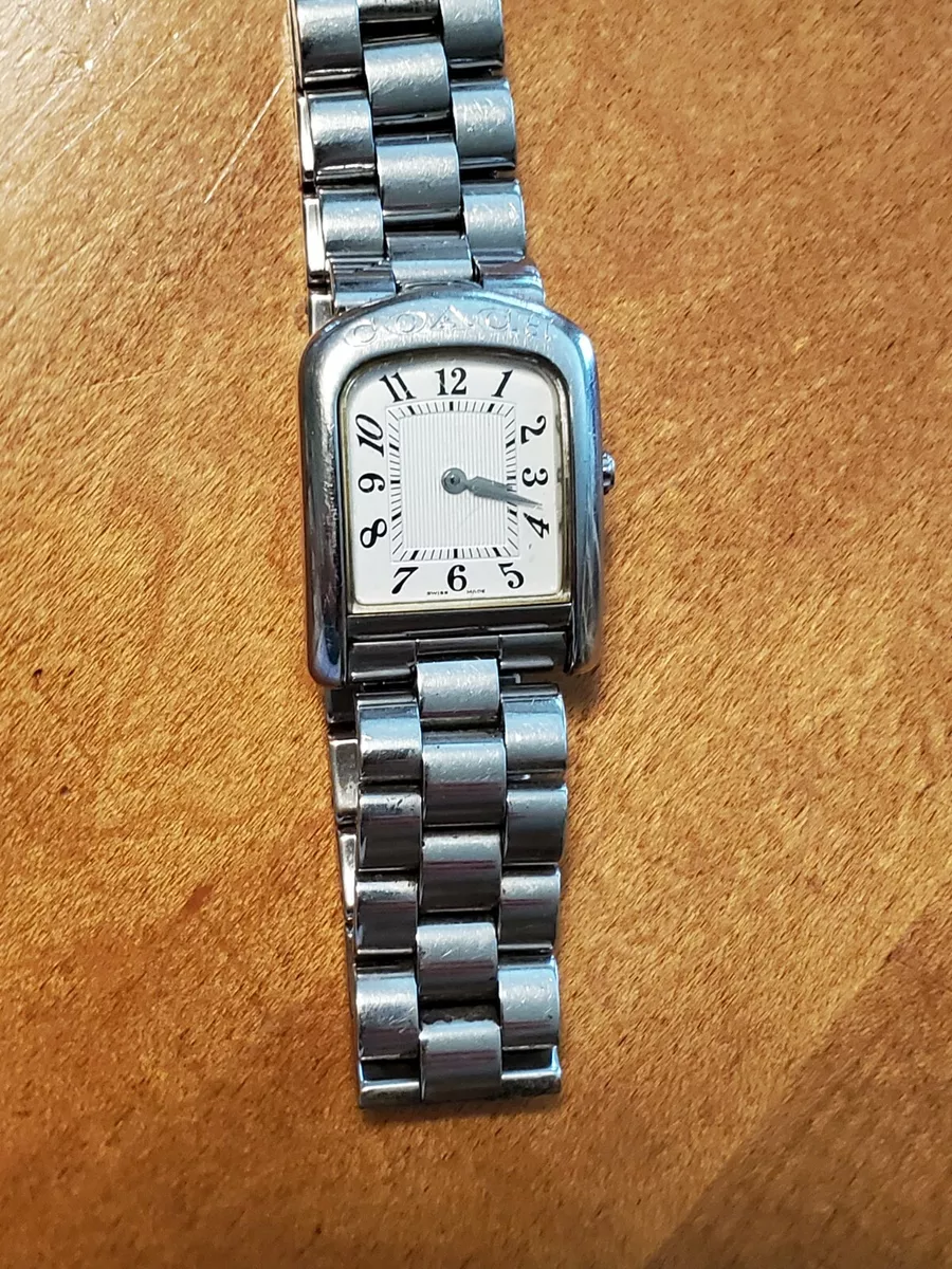 Coach Buckle Shaped Women s Stainless Steel Wristwatch W022A Swiss Made