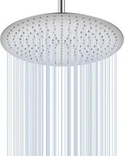 16 Inch Large Ceiling Rainfall Shower Head Brushed Nickel - All Metal Stainless