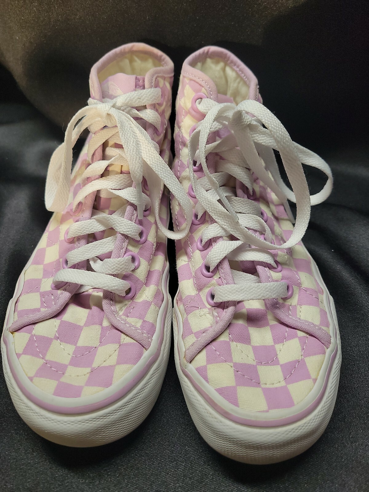 Vans Women's Canvas White and Lavender Check Skat… - image 2