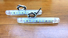 2 Super Bright 12/24 volt AC/DC Waterproof White LED Slimline Lights
