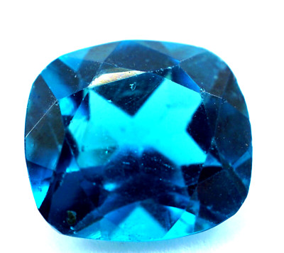 Flawless 10.55 Ct Natural Neon Blue Sapphire Certified Cushion Shape Gemstone