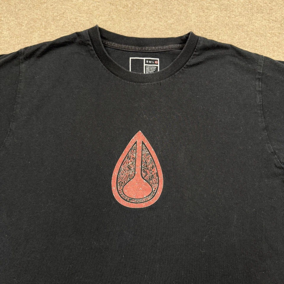 Camiseta gráfica Nixon para hombre talla XL negra manga corta calce ajustado camiseta vintage Y2k Foto 4 de 4