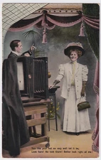 PHOTOGRAPHY LARGE FORMAT CAMERA POSTED 1908 TO MISS FLOSSIE E. MINCH, WALDO WI