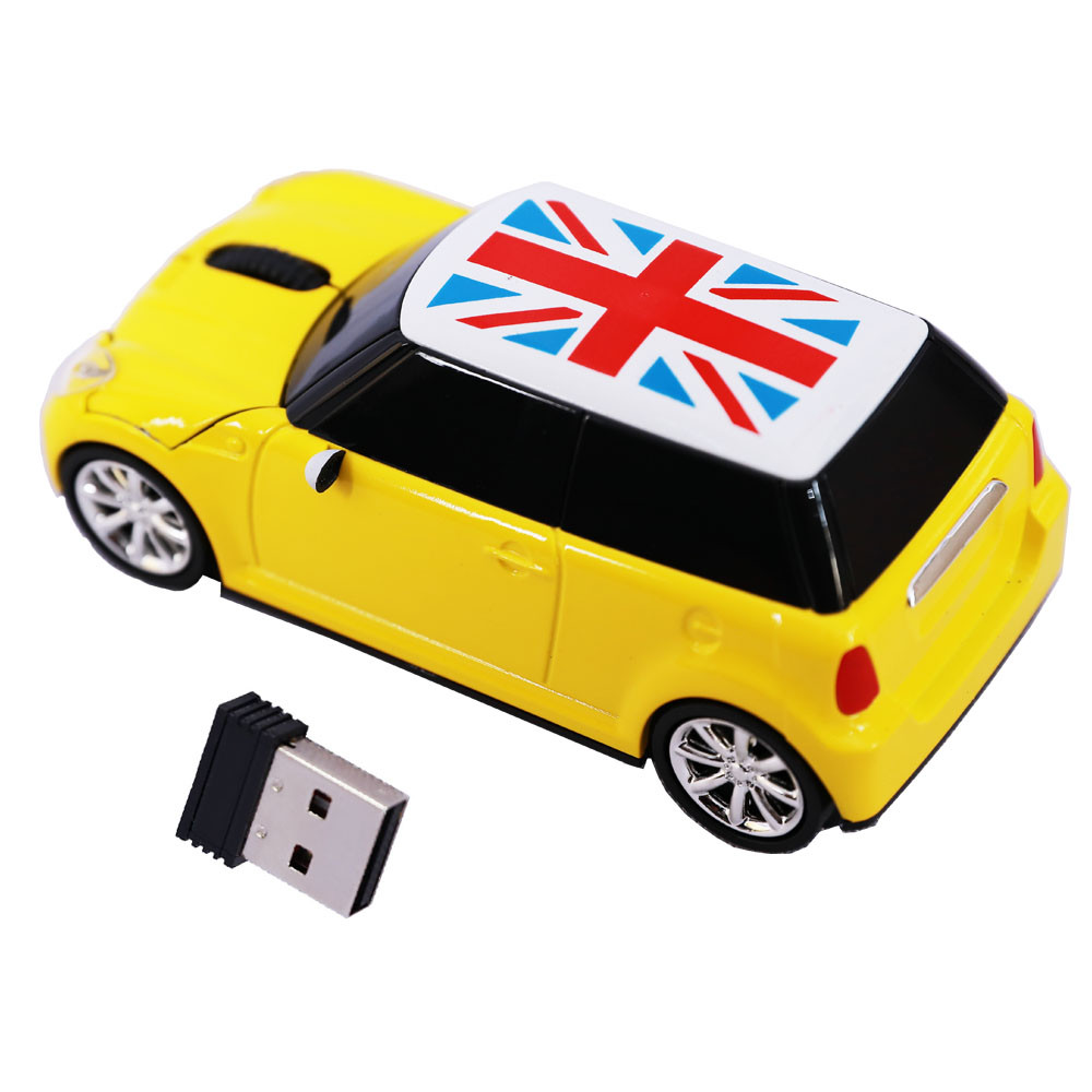 2.4Ghz USB Wireless Mouse Mini Cooper Car On UniIon Jack mice for