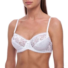 Sexy Lace See Through Minimizer Unlined Full Coverage Sleep Plus Size Figure Bra