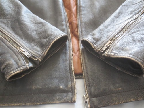 Vintage Hard to Find Heavy Thick Soft Leather Danier Motorcycle Jacket - Large - Picture 9 of 19