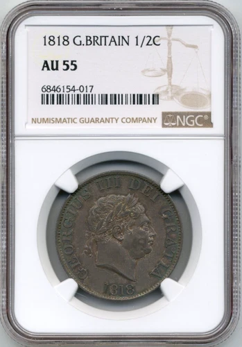 1818 Great Britain Half Crown, George III - Cat #S3789 - NGC AU55