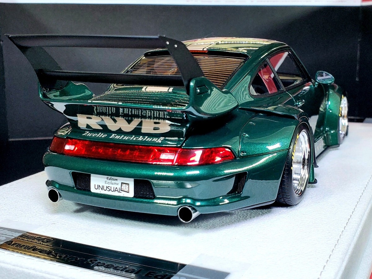 Fuelme RWB993 1/18 プロトタイプ 緑 1/18 Diecast Porsche RWB Pure Jade Green by FuelMe Scale