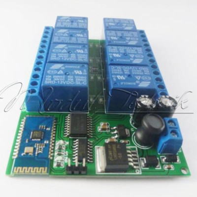 DC 12V 8-CH Bluetooth Receiver Relay Board Android Smart Remote Control Switch M