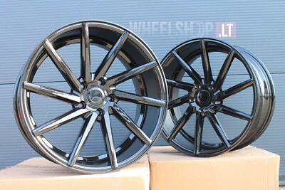 Voxx CVT style 4x20 inch alloys Direct 5x120 Black 8.5j ET20 + 10j ET20 Felgen