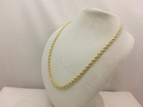 Real 14k Gold Filled Diamond Cut Twisted French Solid Rope Link Chain Necklace - Picture 36 of 42