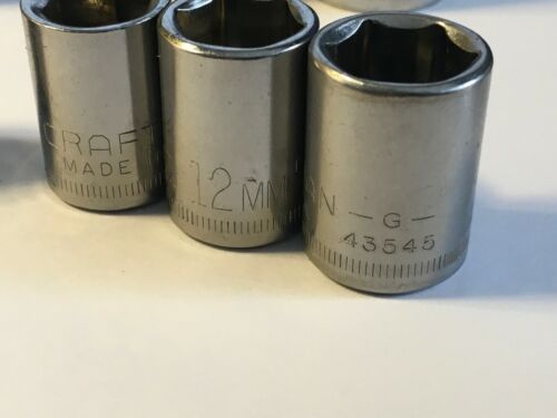 Craftsman 3/8 Antrieb 6pt flach "Inv-G" Serie METRISCH Buchse 9-19 mm Auswahl - USA - Bild 12 von 19