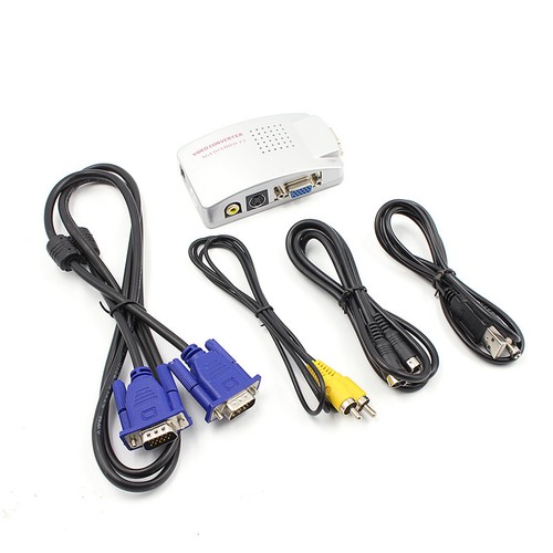 Neuf adaptateur de signal NTSC PAL VGA vers TV AV RCA convertisseur boîte vidéo pour ID d'ordinateur portable - Photo 1/9