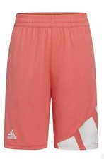 new adidas AEROREADY boy's ELASTIC WAIST BAR Basketball Shorts sz S 7-9 years 