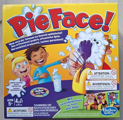 Hasbro Pie Face Lustiges Partyspiel Sahne Schaum Klatscher für Kinder & Familie