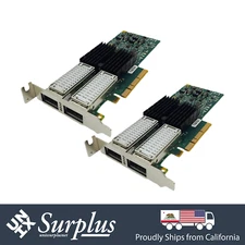 2x MHRH2A-XSR Mellanox 10GB InfiniBand Dual Port ConnectX-2 PCIe Ethernet NIC