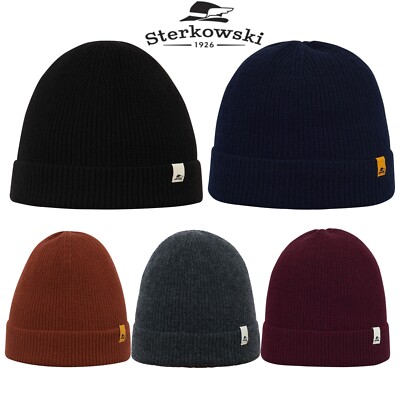 KINGFISH Beanie Merino Wool Cashmere Warm Winter Hat Men Women KnittedSTERKOWSKI