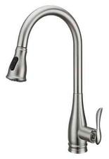 Brushed nickel Classic single hole brass pull out kitchen sink faucet deck mount