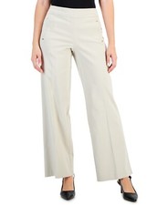 Jm Collection Women's Straight-Leg Pull-on Pants Stone Wall SZ S