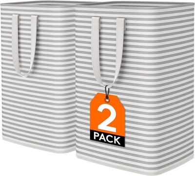 Waterproof Clothes Hamper with Easy Carry Handles in Laundry Room Bedroom