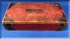 ANTIQUE A.C. GILBERT ERECTOR SET WOODEN BOX  (7-1/2 WHITE TRUCK) - FREE SHIPPING