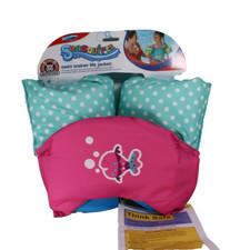 Swimways Seasquirts Child Swim Trainer Life Jacket USCG Approved 30-50 lbs Pink