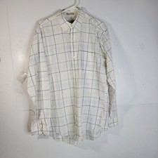 Mens Perry Ellis Portfolio Long Sleeve Button Front Shirt Size XL 100 Cotton