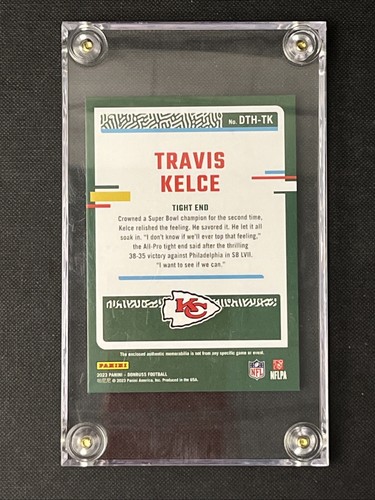 Panini Donruss Nº 2023 Parche DTH-TX Travis Kelce KC Chiefs Red Threads - Imagen 2 de 2