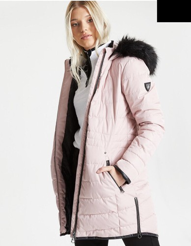 Dare 2b Women's Reputable Quilted Down Swarovski Pink Hooded Striking Jacket  10 | eBay