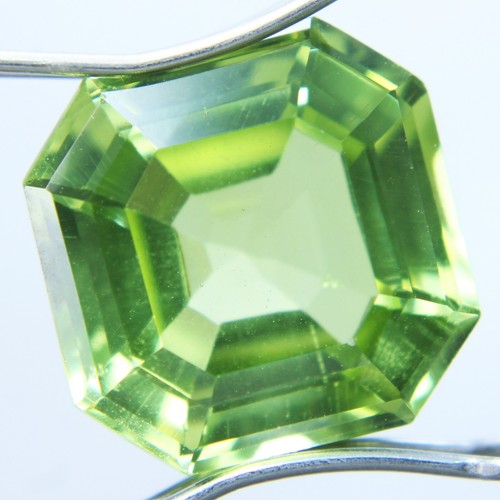 6 Ct Green Natural Sphene Titanite Certified Asscher Cut Loose Gemstones - Picture 2 of 6