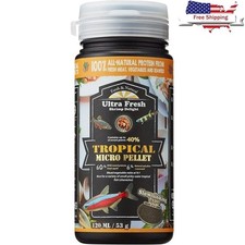 Slow Sinking Tetra Fish Food Natural Pellets Probiotics Color Enhance 1.87oz New