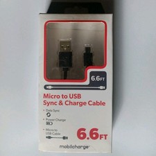     Micro USB Data Sync Charger Charging 6.6ft Cable Cord for Android Samsung LG