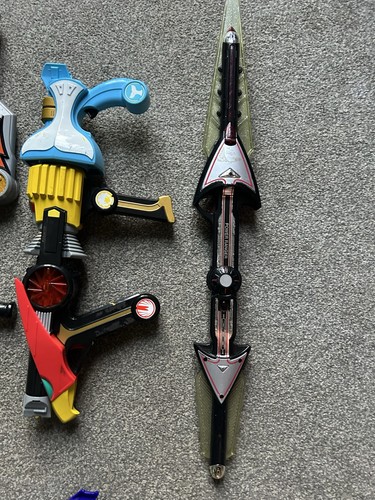 Lote de armas de juguete Power Rangers años 2000 ⚡ Espadas batería cosplay 🤖 Raro Bandai - Imagen 8 de 9