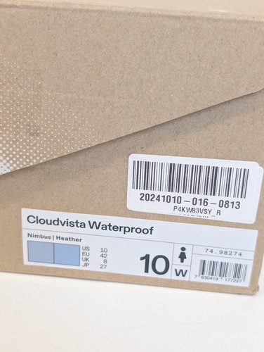 On Cloudvista 2 Waterproof Trail Sneakers Womens Size UK 8 Nimbus Grey RRP £160 - Picture 3 of 12