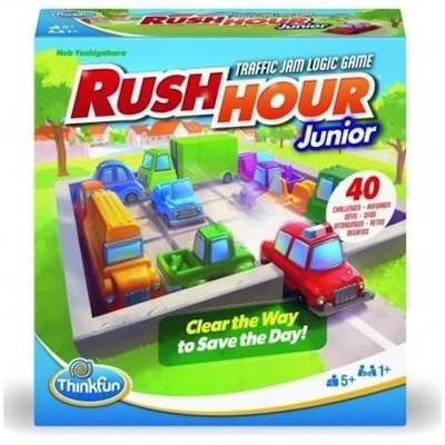 RUSH HOUR JUNIOR Brettspiel LOGIK Solitär 40 Herausforderungen Alter 5+