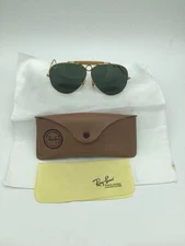 Vintage 1980s Bausch & Lomb Ray-Ban Aviator Sunglasses With Case Cleaning Cloth