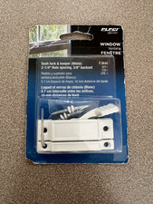 PLPCI Window Sash Lock Keeper White 2-1/4 Hole Spacing, 3/8 Backset F 2533