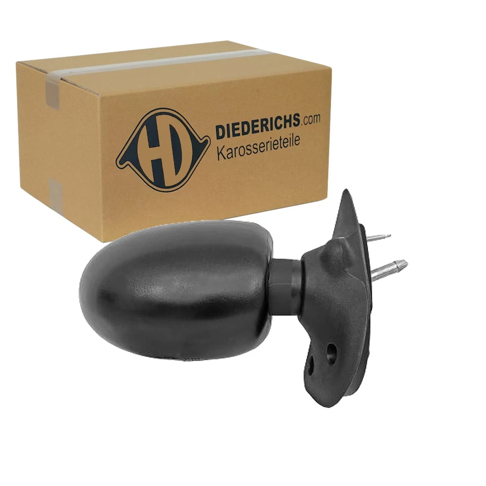 DIEDERICHS manueller AUßENSPIEGEL SCHWARZ RECHTS passend für RENAULT TWINGO | 44