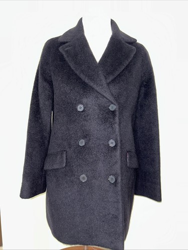 Etro Black Angora Wool Fuzzy Jacket 46 EUC