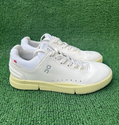 On Cloud The Roger Advantage White Leather Shoes 48.98958 Women s Size 8 Used
