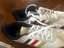 adidas Mens Casual Lace-Up Sneakers White/Bla...