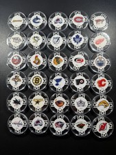 NHL HOCKEY TEAM LOGO (30)  POKER CHIP LOT FAN SOUVENIR COLLECTOR BLACK Chips