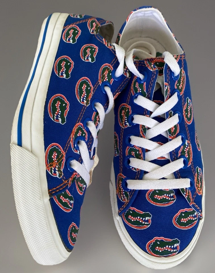 Florida UF Gators Mujeres 6 Zapatos Logo Estampado Lona Corte Bajo Tenis Fila Uno ¡EXCL! Foto 2 de 4