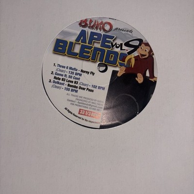 Ape Blended Vinyl Record Chris Brown Ll Cool J Three 6 Mafia 50 Cent Vinyl