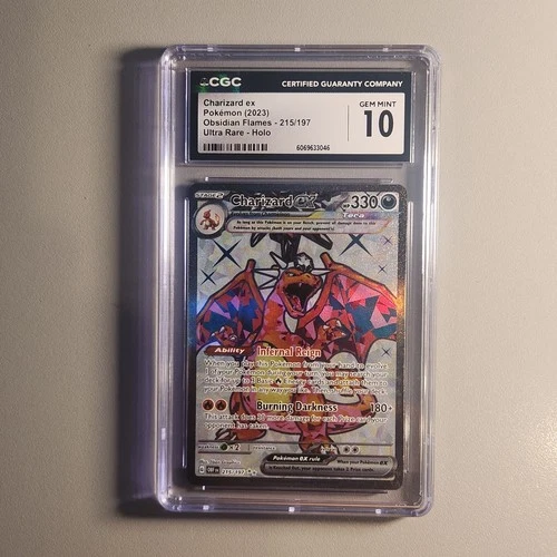 2023 Pokémon Obsidian Flames Charizard ex 215/197 CGC 10 Gem Mint