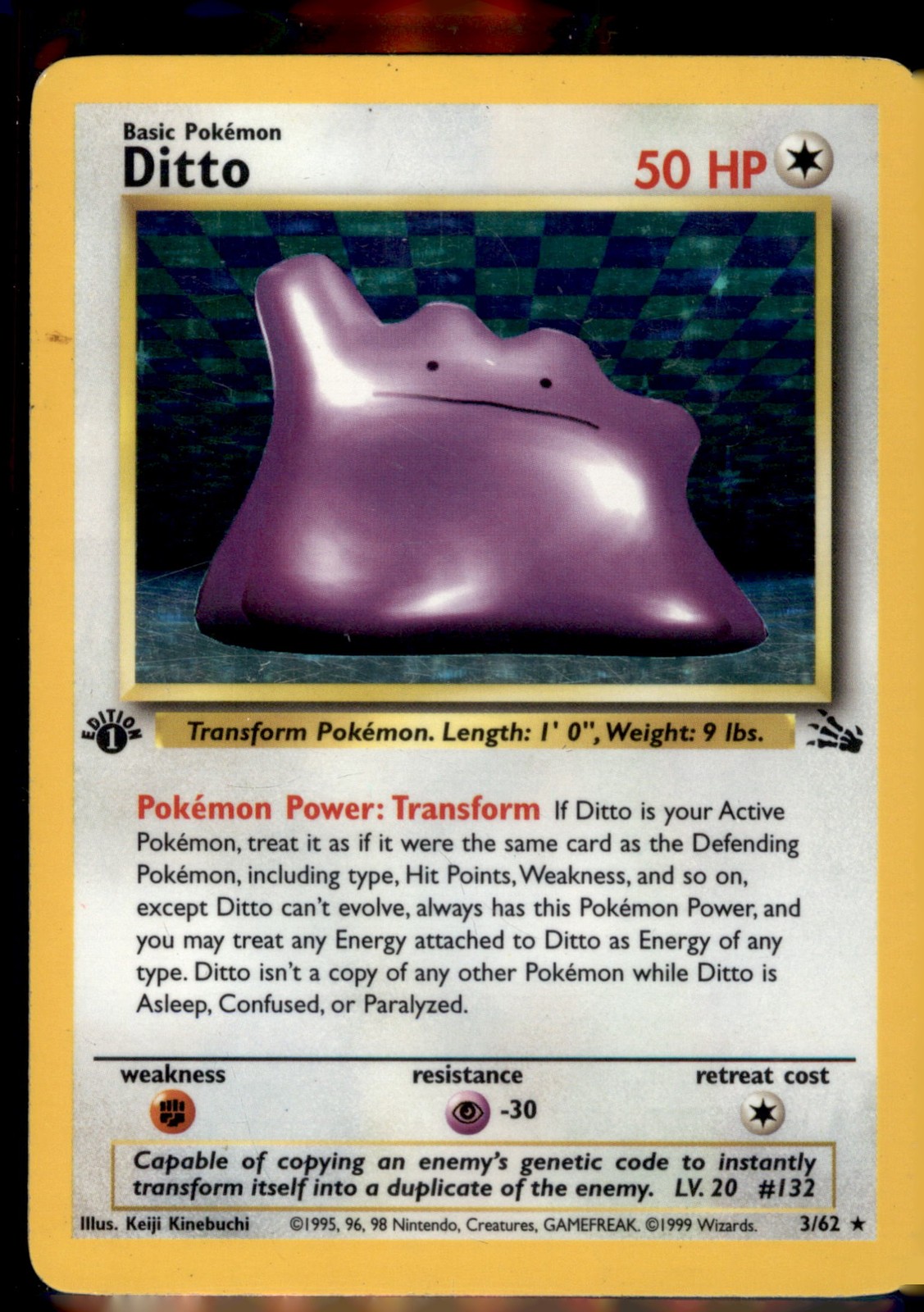 Ditto (18) Rare Fossil 18/62 MP