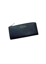 Michael Kors Jet Set Travel Large Flat Saffiano Leather Wallet - Black