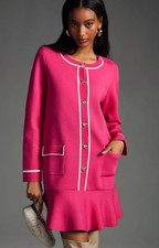 Anthropologie Endless Rose Mini Sweater Dress Women’s S Pink Ponte Knit Elegance